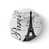 Vintage Paris & Eiffel Tower Label