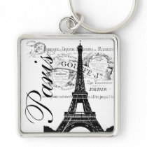 Vintage Paris & Eiffel Tower Label