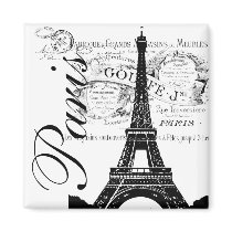 Vintage Paris & Eiffel Tower Label