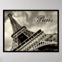 Vintage Paris - Eiffel Tower poster posters