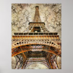 Vintage Paris, Eiffel Tower posters