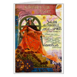 Vintage Paris Motor Show Advertisement Card