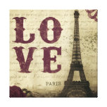 Vintage Paris Stretched Canvas Prints