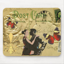 Vintage Paris Tango post card Mouse Pad