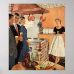 Vintage Party in the Kitchen, Beer and Appetizers posters