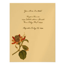 Vintage Passion Flower Custom Announcements