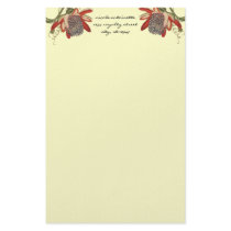 Vintage Passion Flower Custom Stationery