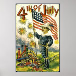 Vintage Patriotic 4th of July Print