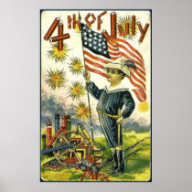 Vintage Patriotic 4th of July Print