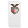 Vintage Patriotic American Flag and Bald Eagle Rack Card