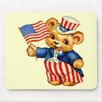 Vintage Patriotic Bear Mousepad