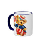 Vintage Patriotic Bear Mug
