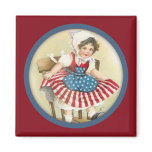 Vintage Patriotic Child Magnet