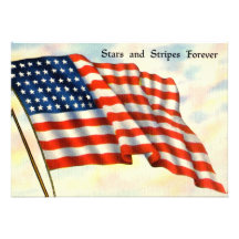 Vintage Patriotic  Invitations