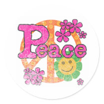 Vintage Peace stickers