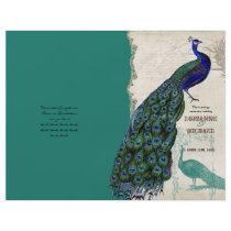 Vintage Peacock 5 - Formal Wedding Program