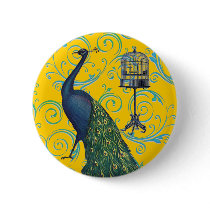 Vintage Peacock & Cage