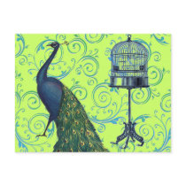 Vintage Peacock & Cage
