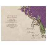 Vintage Peacock & Etchings Wedding Program Custom Flyer