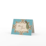 Vintage Peacock & Etchings Wedding Thank You Notes