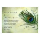 Vintage Peacock Feather Wedding Invitations