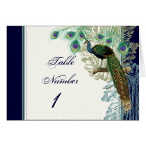 Vintage Peacock, Feathers n Etchings - Invitation