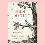 Vintage Peacock on A Love Tree bridal shower invitations