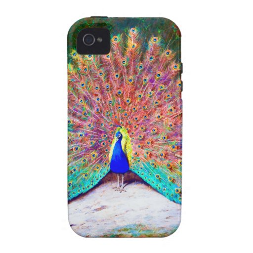 Vintage Peacock Painting iPhone 4/4S Covers