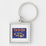 Vintage Pears Food Product Label Key Chain