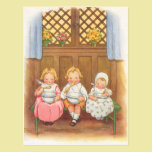 Vintage Pease Porridge Hot Childrens Nursery Rhyme postcards