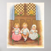 Vintage Pease Porridge Hot Childrens Nursery Rhyme
