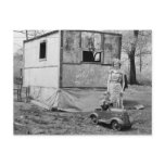 Vintage Pedal Car in the Great Depression, 1930s postcards