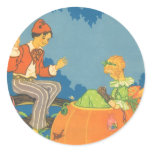Vintage Peter Peter Pumpkin Eater Nursery Rhyme stickers