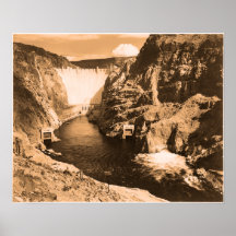 Vintage photo Boulder Dam Posters