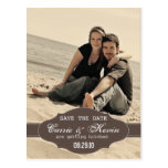 Vintage Photo Save the Date Card Template Post Cards