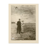 Vintage photomontage King Albert, Queen Elisabeth postcards