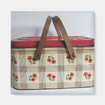 Vintage Picnic Basket Magnet