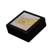 Vintage Pictorial Map of Florida (1861) Trinket Boxes