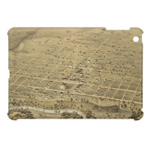Vintage Pictorial Map of Fort Worth Texas (1876) Cover For The iPad Mini