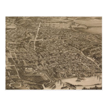 Vintage Pictorial Map of Knoxville (1886) Postcard