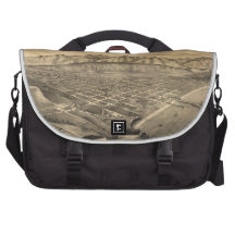 Vintage Pictorial Map of Santa Barbara CA (1877) Laptop Bag