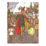 Vintage Pied Piper of Hamelin Fairy Tale by Hauman Post Card