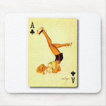 vintage pin up ace mousepads