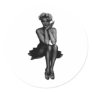 Vintage Pin Up Design! Round Sticker