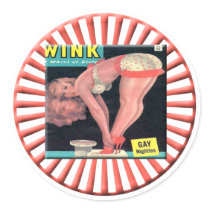 Vintage Pin Up Girl Sticker