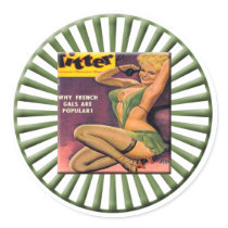 Vintage Pin Up Girl Sticker