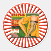 Vintage Pin Up Girl Sticker