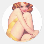 Vintage Pin Up Girl Sticker