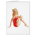 vintage pin up red cards