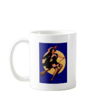 Vintage Pin Up Witch Mugs